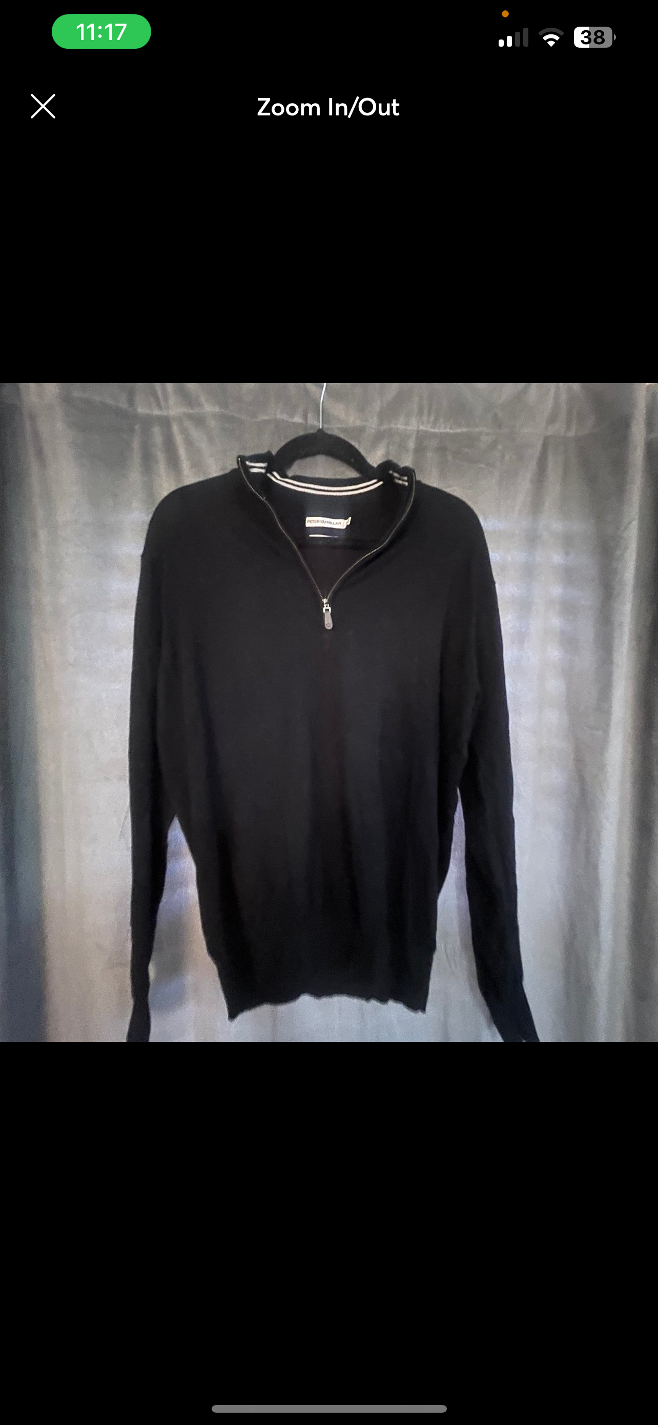 Peter Millar Men's Half-Zip Pullover Sweater – Size M