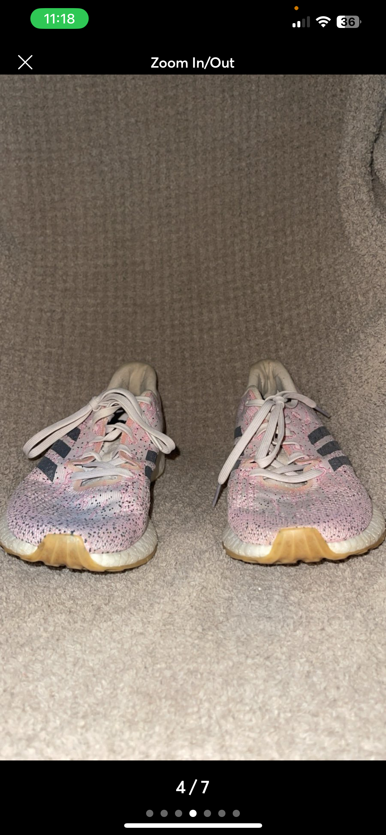 Adidas PureBoost Knit Running Shoes – Pink Speckle | Women’s Size 7.5 (EU 38)