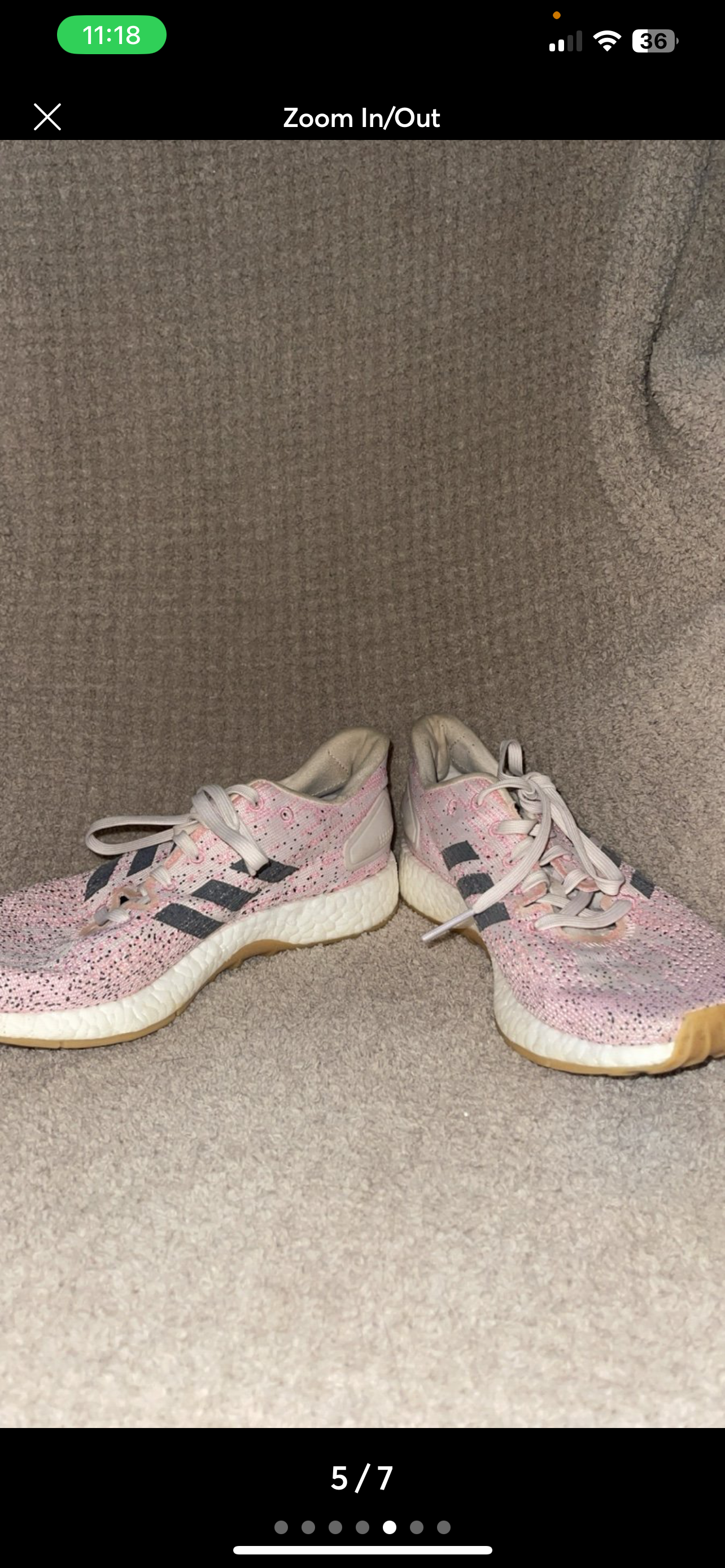 Adidas PureBoost Knit Running Shoes – Pink Speckle | Women’s Size 7.5 (EU 38)