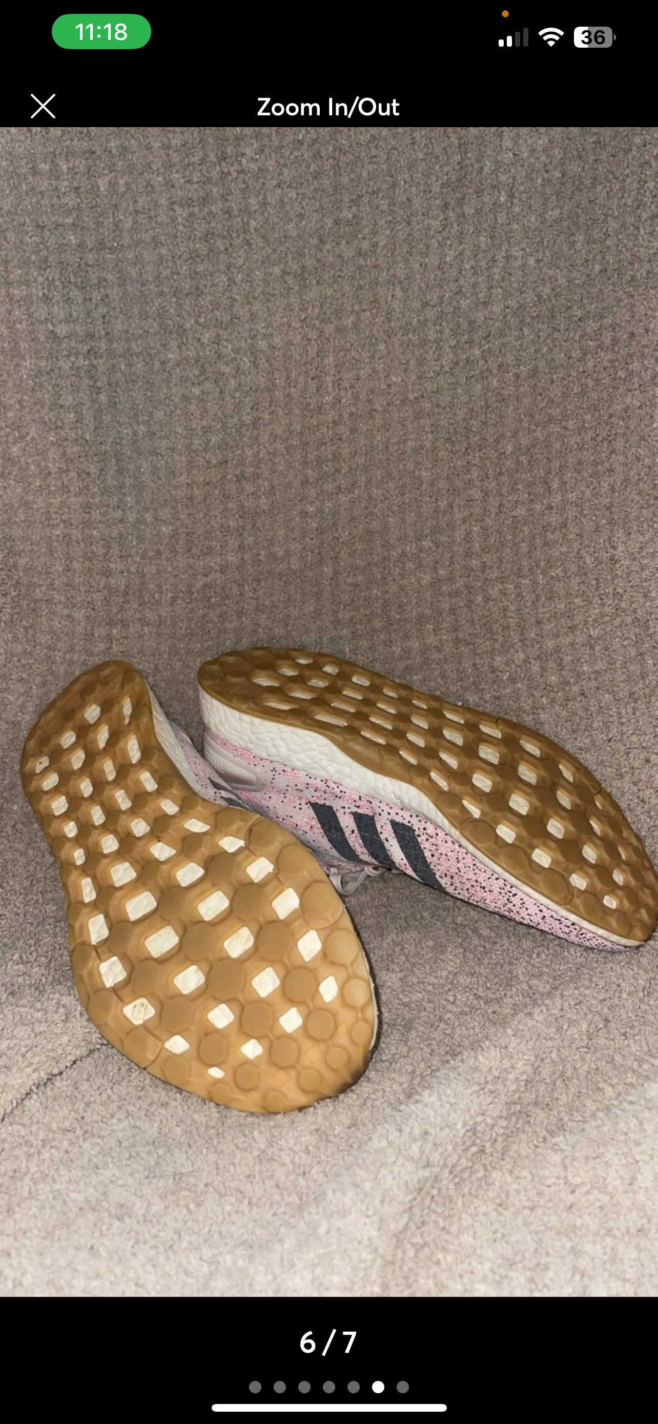 Adidas PureBoost Knit Running Shoes – Pink Speckle | Women’s Size 7.5 (EU 38)